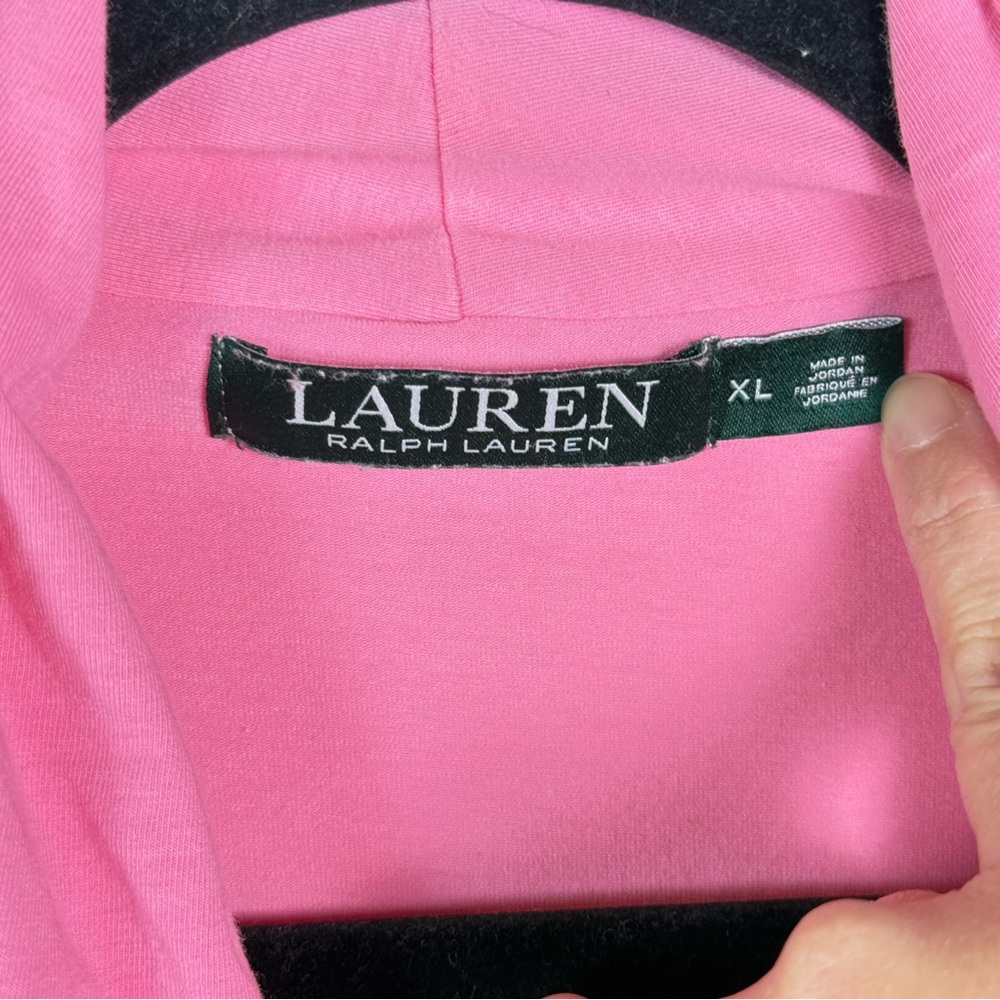 2/$15 LAUREN Ralph Lauren Womens Pink Sleeveless Wrap Top XL Stretch Sleeveless - Picture 3 of 8